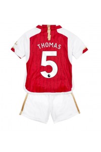 Arsenal Thomas Partey #5 Jalkapallovaatteet Lasten Kotipeliasu 2023-24 Lyhythihainen (+ Lyhyet housut)